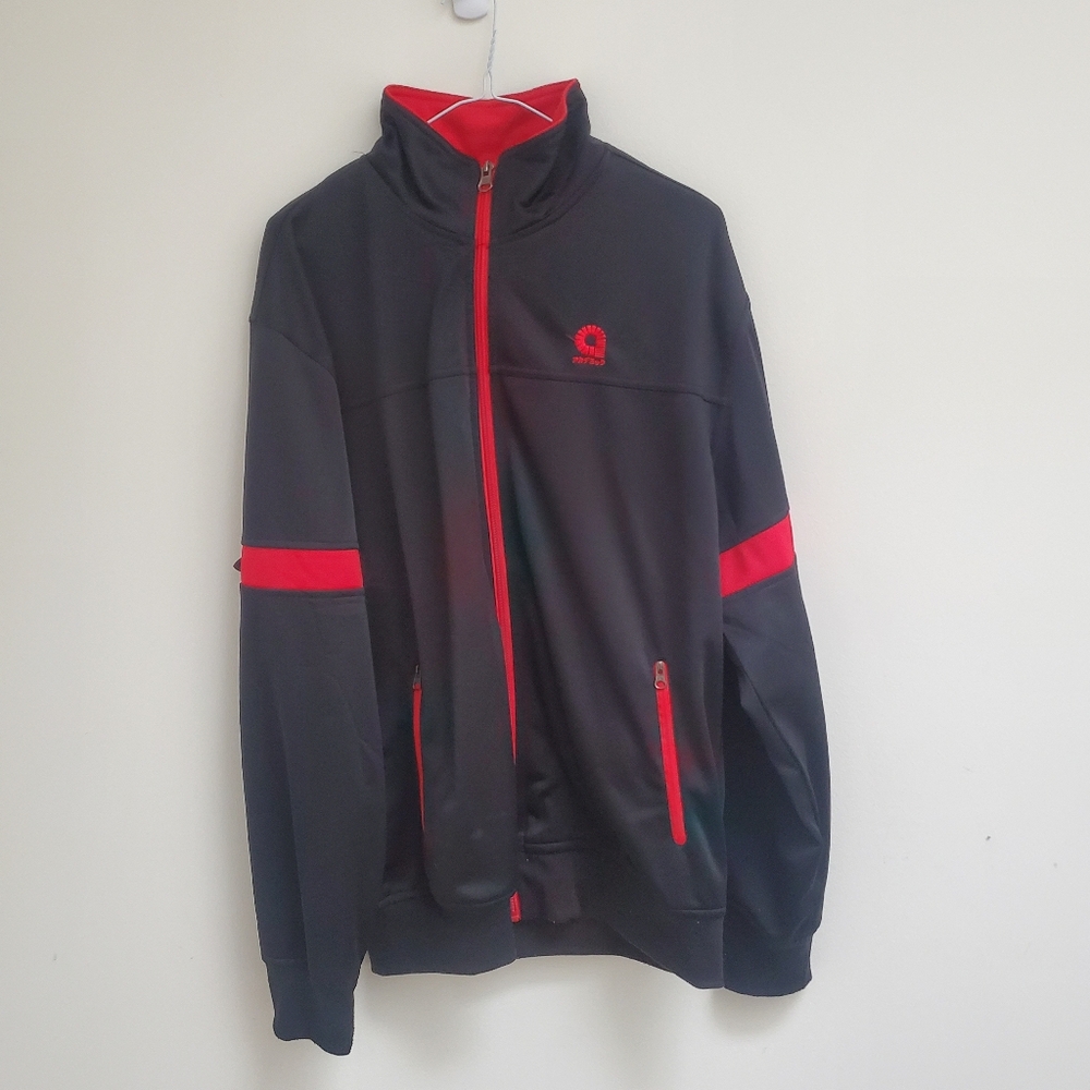 Akademiks Black and Red Men's Jacket Size L